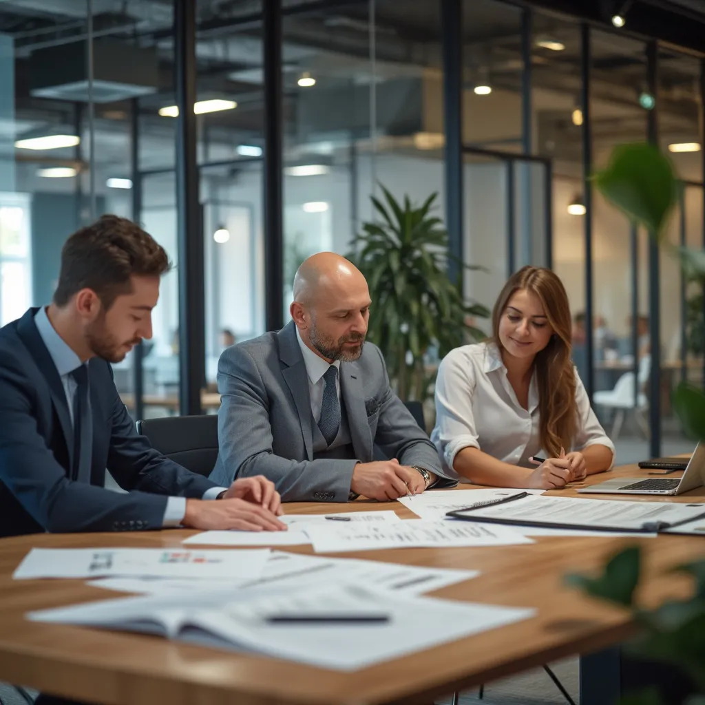 Consultores trabajando en proyectos